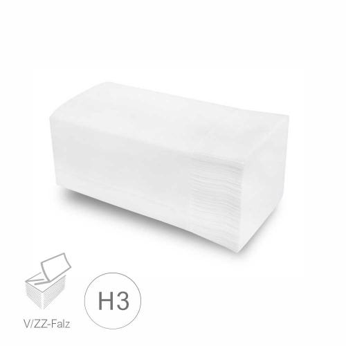Papierhandtuch hochweiss 24,0 x 21,0cm 2-lagig V/ZZ-Falz 100% Recycling (H3)